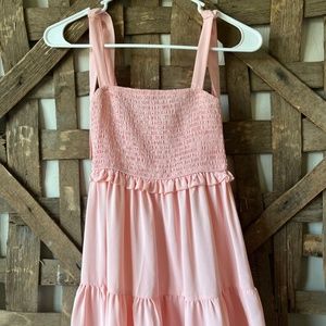 francesca's Serena Smocked Tiered Maxi Dress